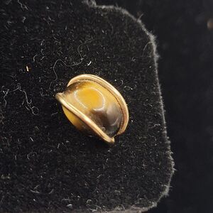 Vintage 90s Avon Tiger's Eye Post Stud Earrrings 0.3in